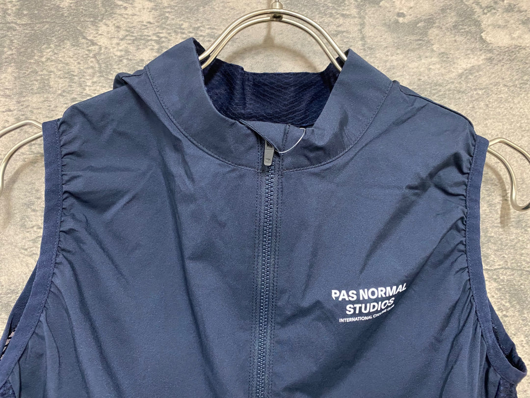 JY505 パスノーマルスタジオ PAS NORMAL STUDIOS Mechanism Stow Away Gilet ジレ サイクルベスト ネイビー L