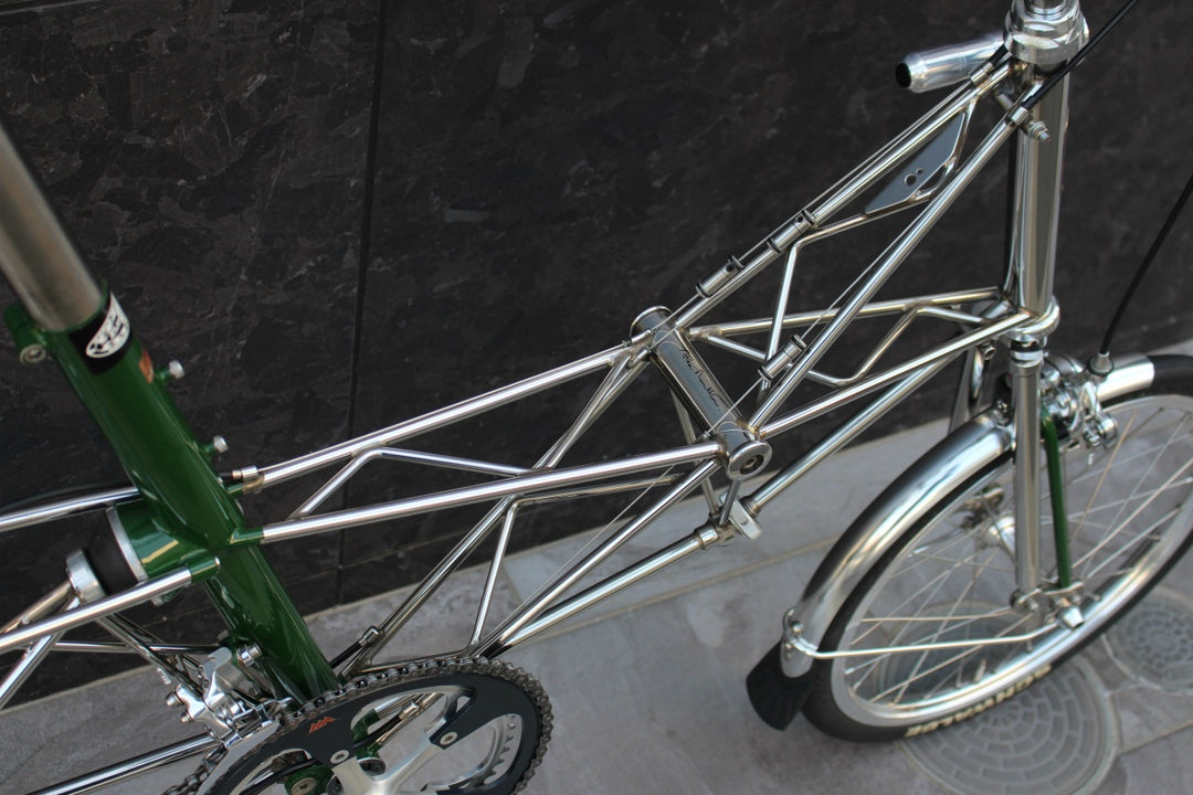 アレックスモールトン Alex Moulton AM-GT 分割式 シマノ デュラエース 7400 8S ステンレス 17インチ 小径車 ミニベロ 【福岡店】