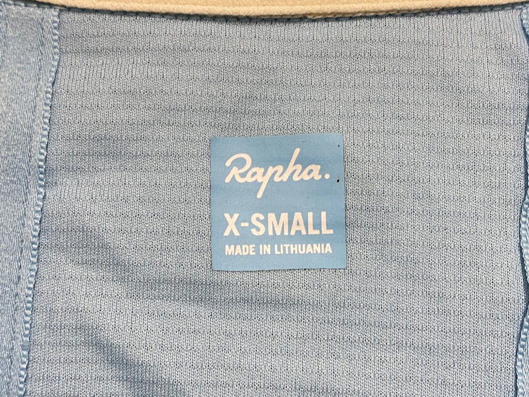 KB269 ラファ Rapha SUPER LIGHTWEIGHT JERSEY 半袖 サイクルジャージ 水色 XS ※裾ゴム伸び