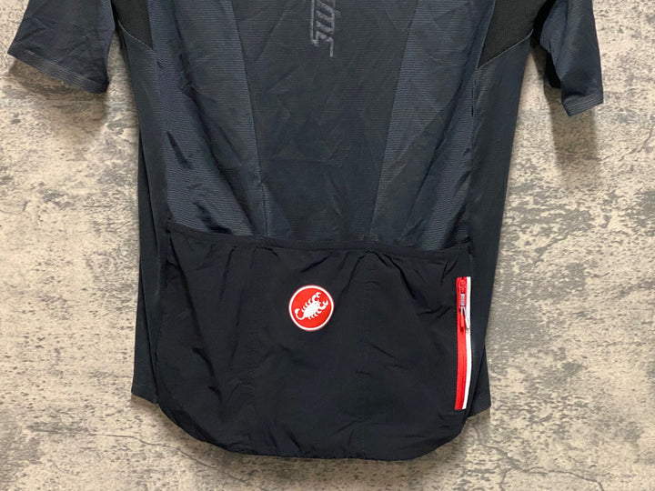 KF197 カステリ CASTELLI SUPERLEGGERA 半袖 サイクルジャージ 黒 S