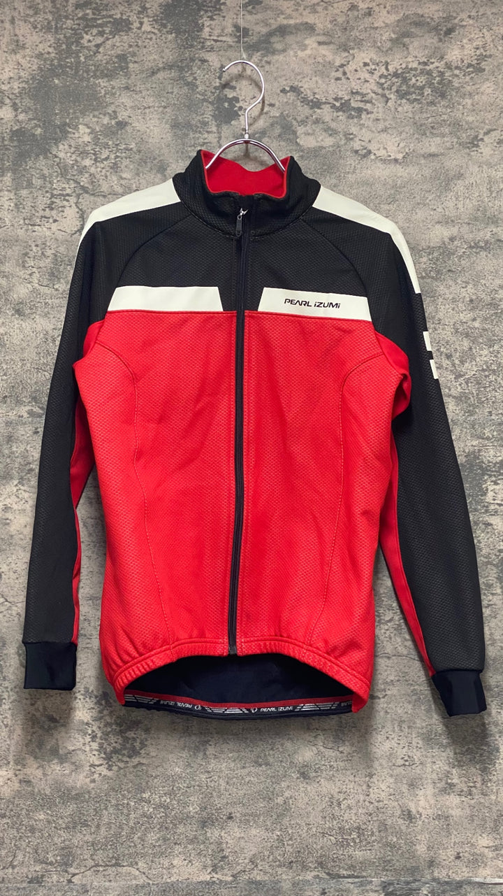 KK578 パールイズミ PEARL iZUMi サイクルジャケット 防風 裏起毛 M 赤黒