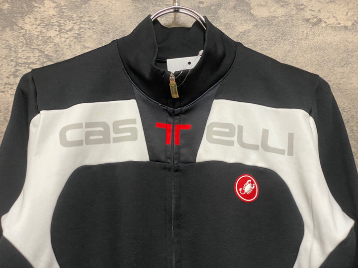 KB426 カステリ CASTELLI 長袖 サイクルジャージ 黒 L 裏起毛