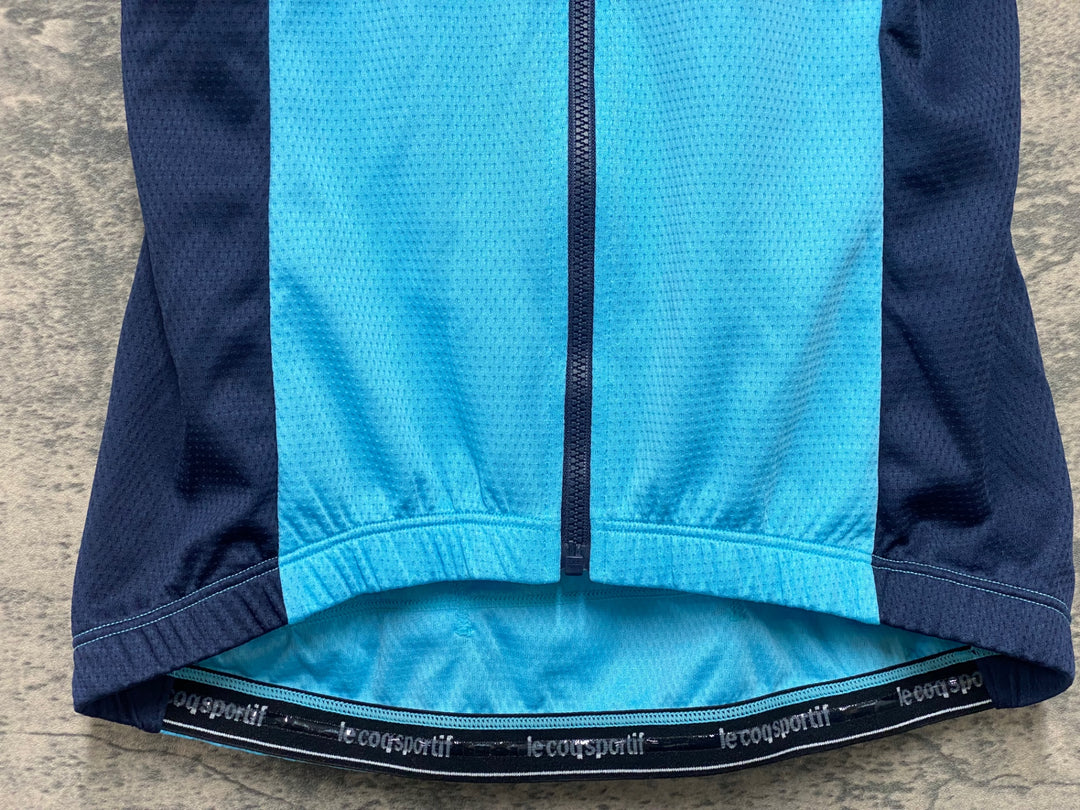 KE840 ルコックスポルティフ le coq sportif 半袖 サイクルジャージ 水色 紺 M