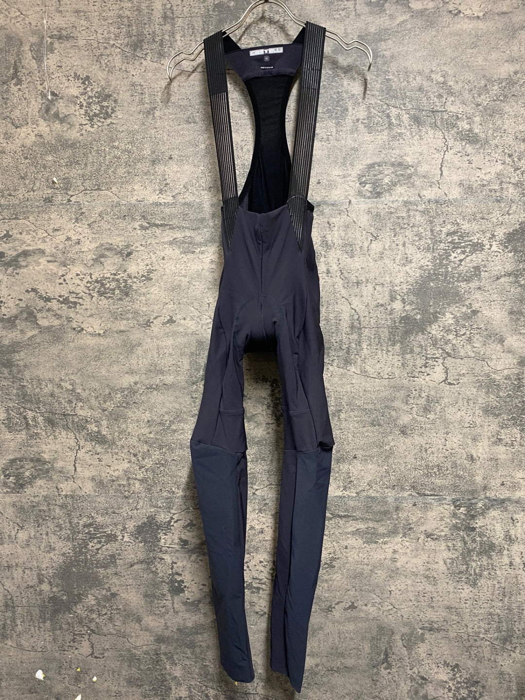 KG815 カステリ CASTELLI ロッソコルサ ROSSO CORSA ビブタイツ グレー M 裏起毛
