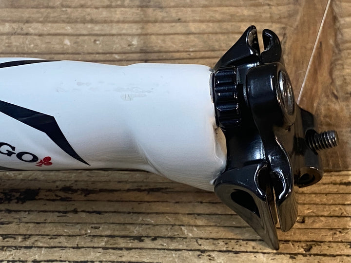 JG652 コルナゴ COLNAGO カーボン シートポスト Φ31.6 350ｍｍ 白 ※ヤグラ部締め込みのひび割れ