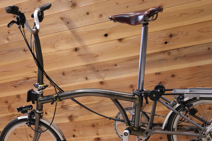 ブロンプトン BROMPTON M6R-X RAW LACQUER 2×3速 2018モデル 16インチ 折り畳み ミニベロ フォールディングバイク チタンフォーク バック 【広島店】