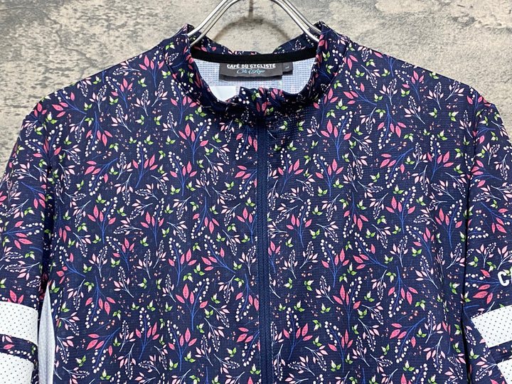 KA214 カフェドシクリステ Cafe du Cycliste FLORIANE Man 半袖 サイクルジャージ 紺 L