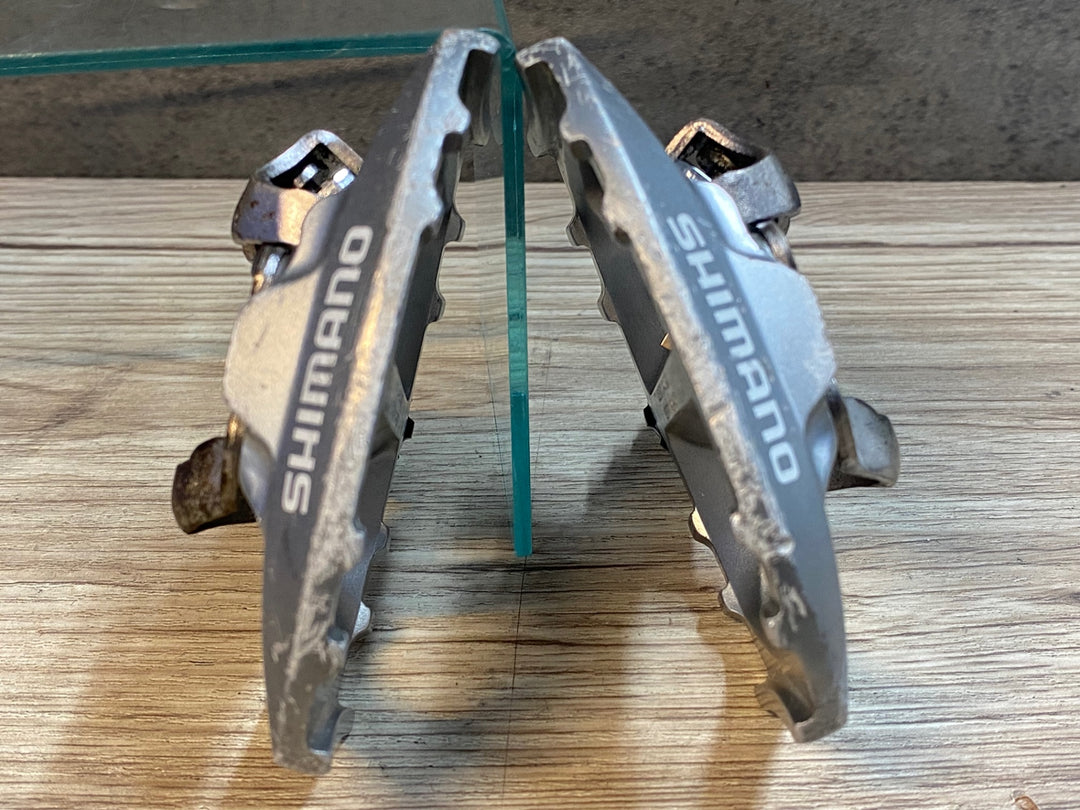 JO035 シマノ SHIMANO PD-A530 ビンディングペダル 片面フラット シルバー SPD