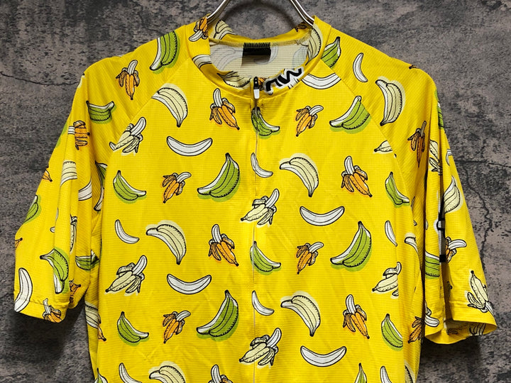 KD826 ノースウェーブ NORTHWAVE PEACE BANANA JERSEY 半袖 サイクルジャージ 黄 L