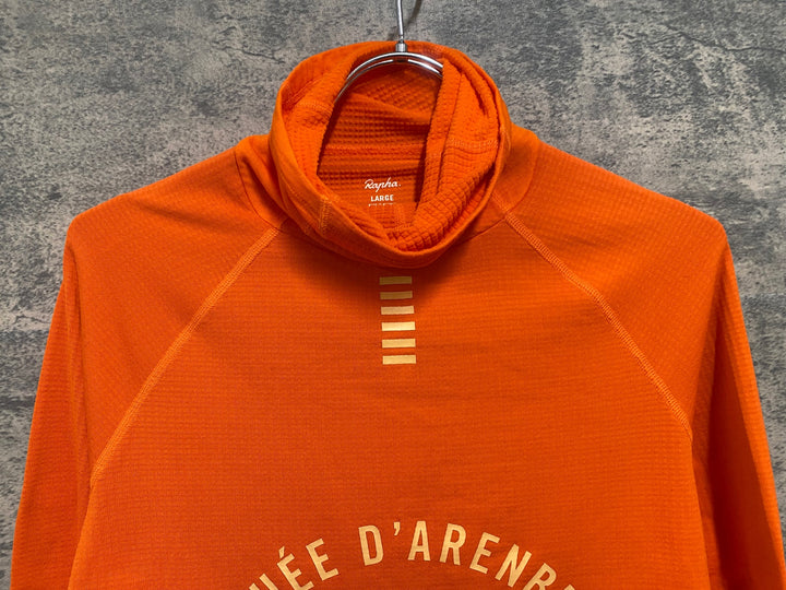 KO569 ラファ Rapha PRO TEAM THERMAL BASE LAYER LONG SLEEVE 長袖 ベースレイヤー オレンジ L