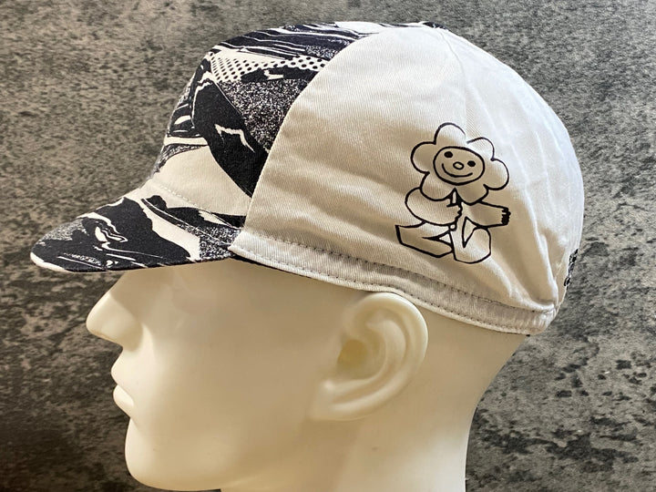 KH120 ラファ Rapha RCC + BRAULIO AMADO CAP サイクルキャップ 白 黒 ONESIZE