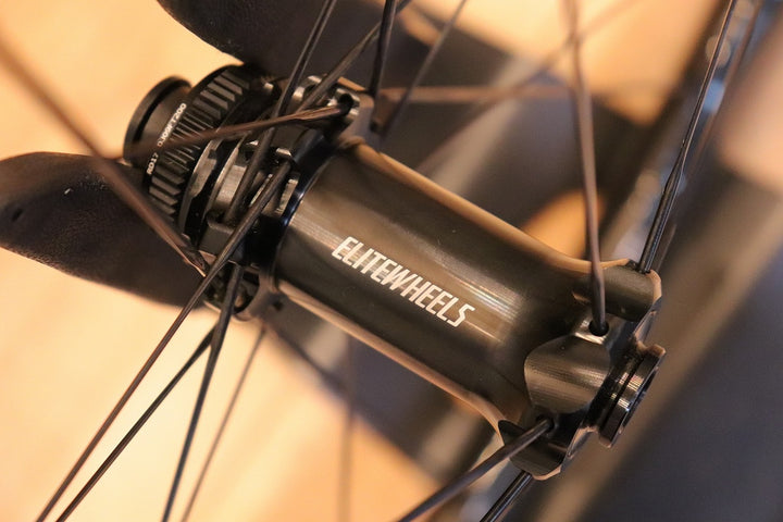 エリートホイールズ ELITEWHEELS ドライブ DRIVE HELIX 57D SS カーボン チューブレスレディ ホイールセット シマノ 11S/12S 【芦屋店】