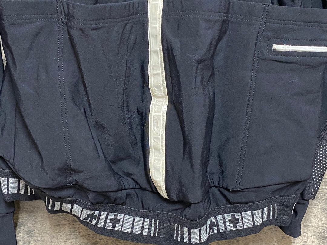JQ217 アソス assos AIR BLOCK 851 長袖サイクルジャケット 黒 M 裏起毛 ほつれあり