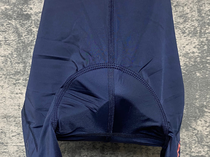 JE266 ラファ Rapha SOUPLESSE FLYWEIGHT BIB SHORTS ビブショーツ ダークネイビー オレンジ レディース XXS