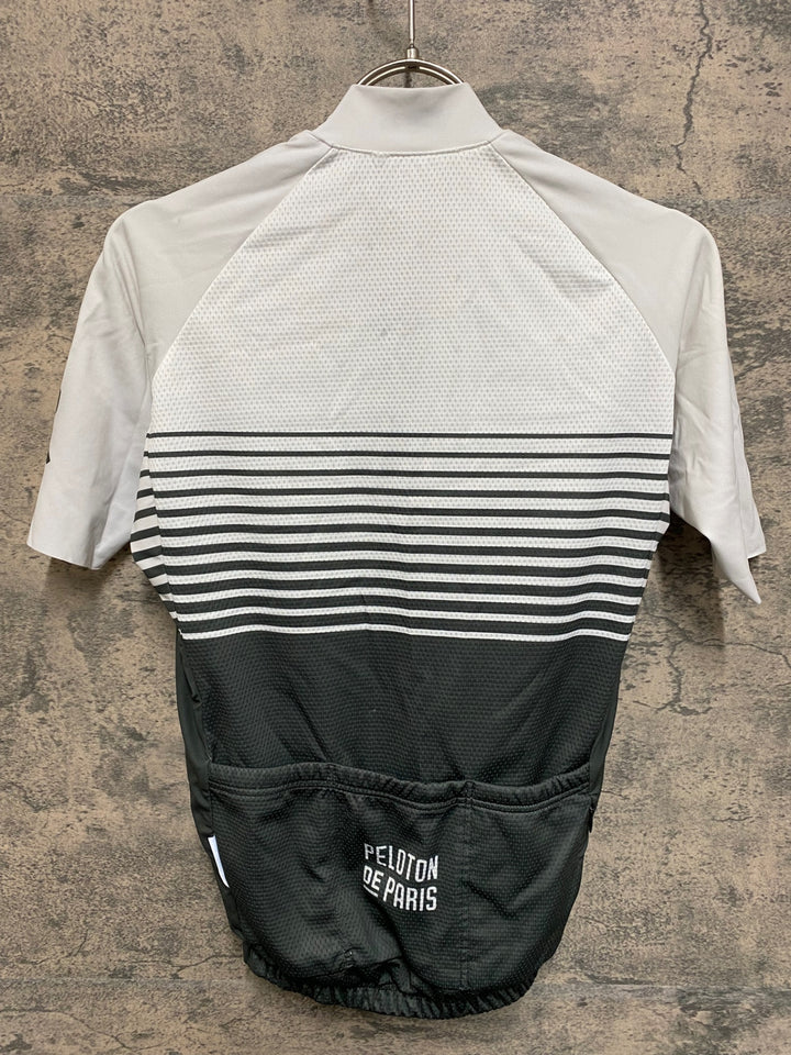 JO873 プロトンドパリ Peloton de Paris Domestique Jersey Men 半袖 サイクルジャージ 白 グレー XS