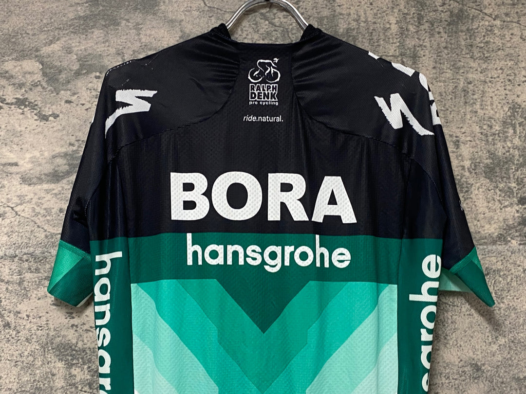 KJ811 スポーツフル sportful 半袖 サイクルジャージ 黒 緑 L BORA hansgrohe