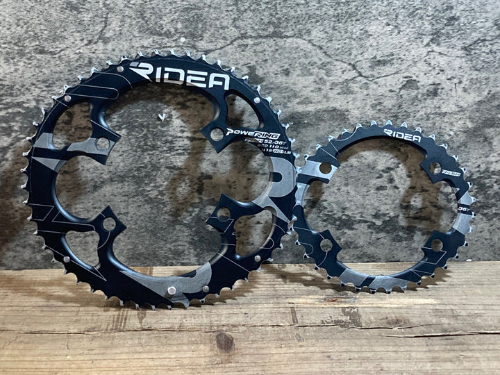 JZ632 ライデア RIDEA POWERING 楕円 チェーンリングセット 52/36T PCD110