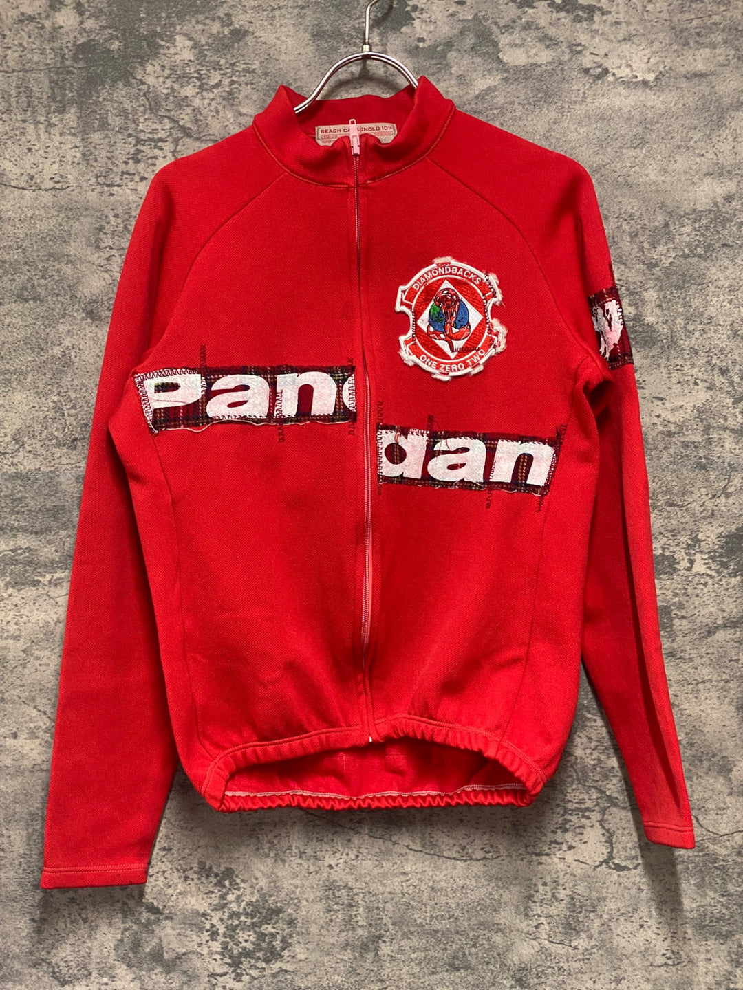 KD598 パンダーニ Pandani 長袖 サイクルジャージ 赤 M 裏起毛