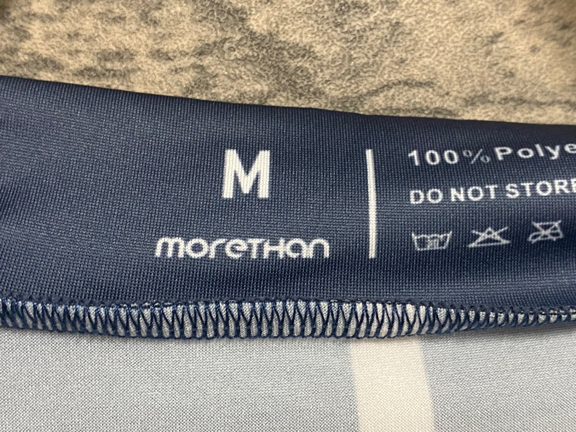 JX896 モーゼン Morethan 半袖 サイクルジャージ グレーネイビー M