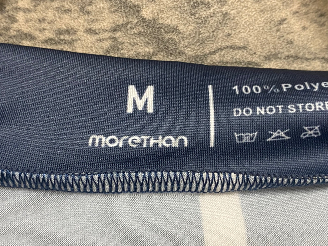 JX896 モーゼン Morethan 半袖 サイクルジャージ グレーネイビー M
