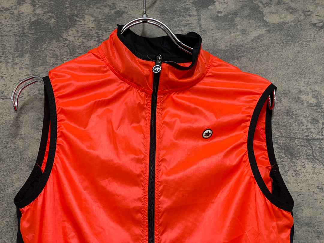 JQ079 アソス ASSOS MILLE GT Wind Vest サイクルベスト ジレ オレンジ M