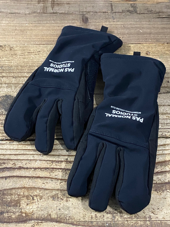 KM720 パスノーマルスタジオ PAS NORMAL STUDIOS HEAVY GLOVES 長指 ウィンターグローブ 黒 S 裏起毛