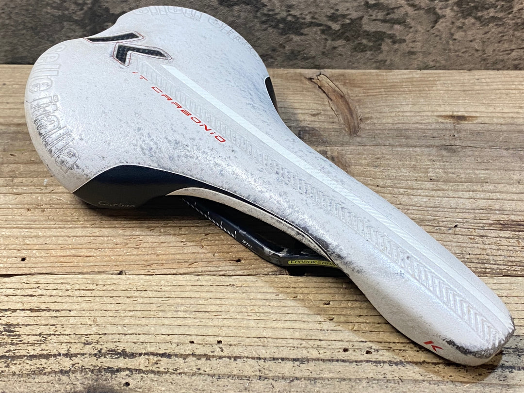 JV940 セライタリア selle italia Flite KiT CARBONiO サドル 白 カーボンレール ※座面表面劣化,レールガタつきの為ジャンク