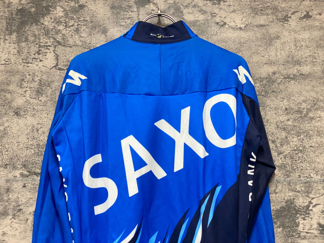 KJ803 スポーツフル sportful 長袖 サイクルジャージ 青 M 裏起毛 SAXO BANK