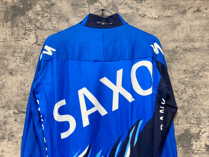 KJ803 スポーツフル sportful 長袖 サイクルジャージ 青 M 裏起毛 SAXO BANK