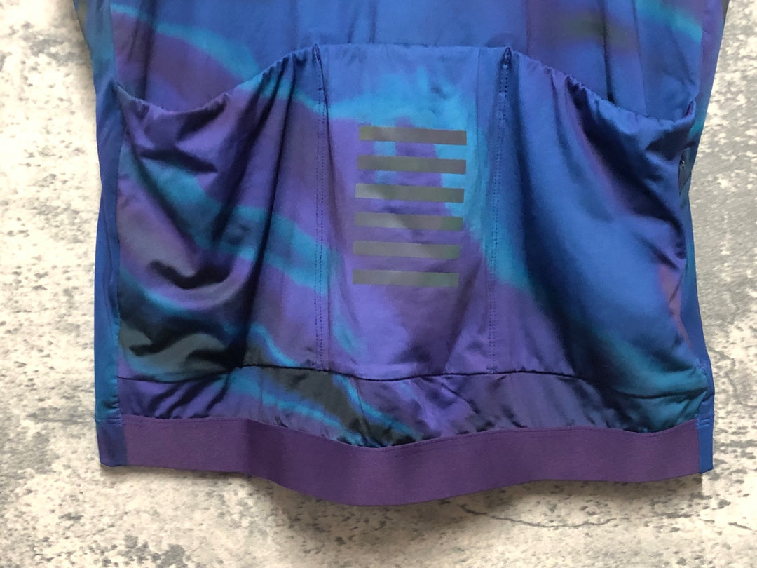 KM111 ラファ Rapha PRO TEAM AERO JERSEY OIL SLICK 半袖 サイクルジャージ 紫 XL