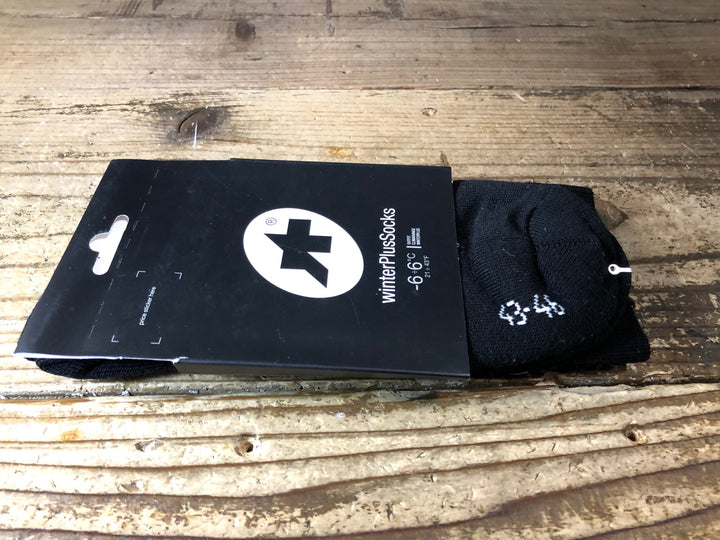 JQ190 アソス assos winterPlusSocks サイクルソックス 黒 2