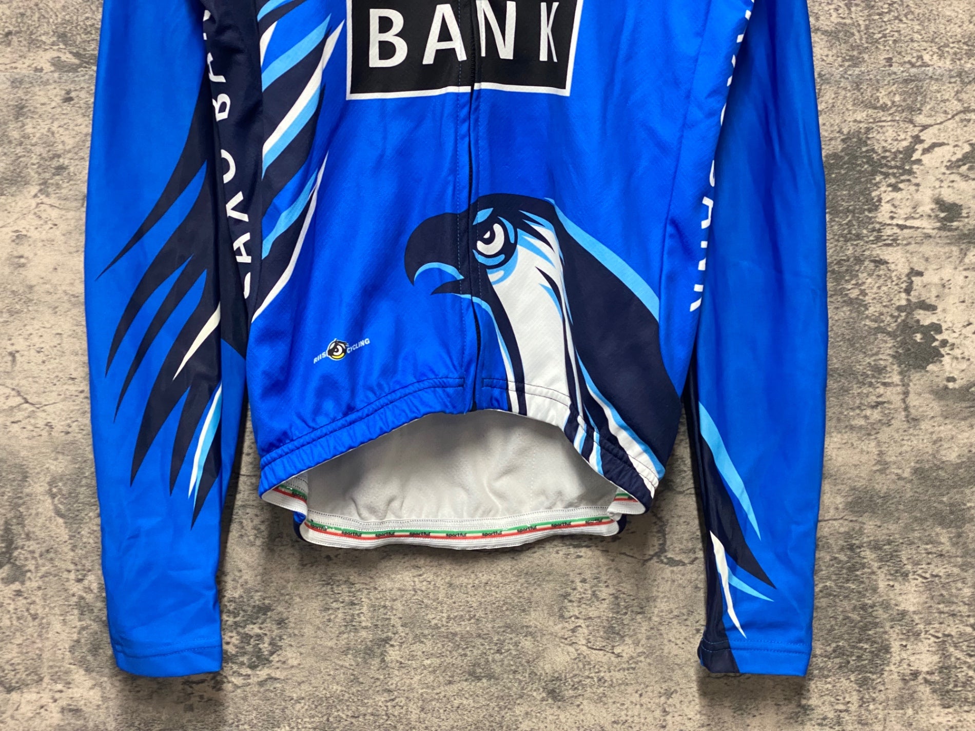 KJ803 スポーツフル sportful 長袖 サイクルジャージ 青 M 裏起毛 SAXO