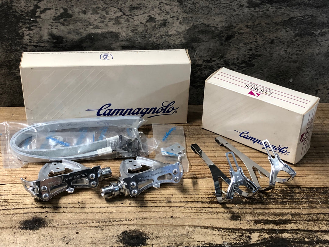 KH591 未使用箱入り カンパニョーロ Campagnolo Cレコード期 コーラス CHORUS フラットペダル トゥクリップ