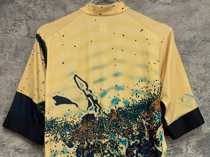 KL767 ラファ Rapha LACHLAN PRO TEAM TRAINING JERSEY 半袖 サイクルジャージ 黄色 XL