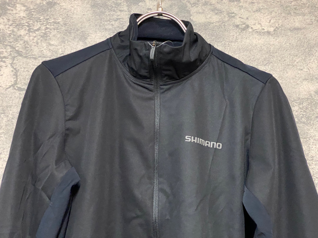 JY873 シマノ SHIMANO 長袖 サイクルジャージ 黒 M 裏起毛