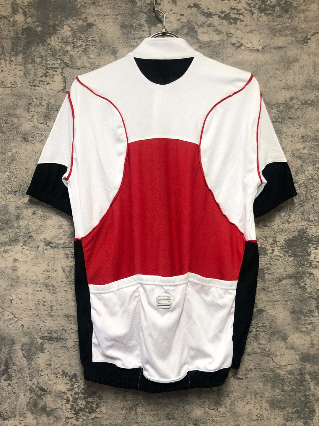 KL255 スポーツフル sportful 半袖 サイクルジャージ 白 赤 M