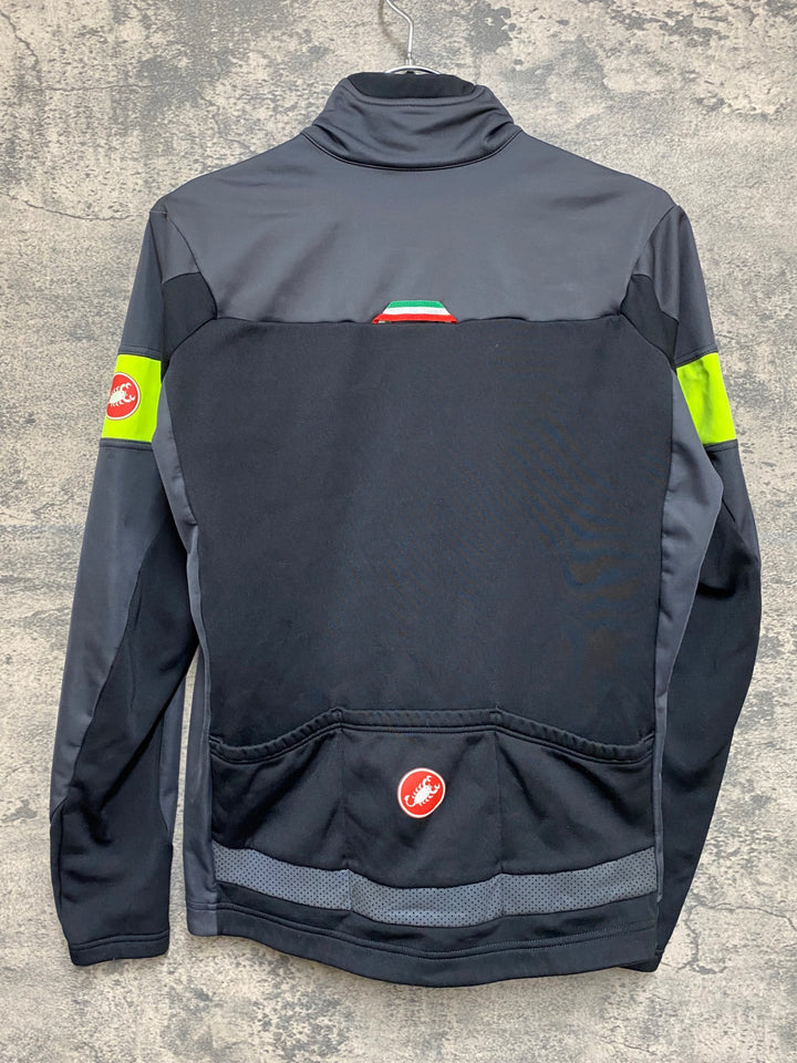 KE087 カステリ CASTELLI 長袖 サイクルジャケット GORE WINDSTOPPER 黒 S 裏起毛