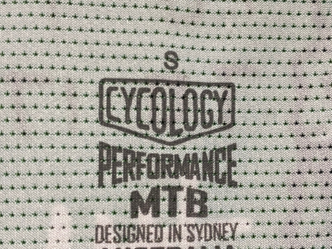 JS503 サイコロジー CYCLOGY MTB 半袖 ドライ Tシャツ 緑 柄 S