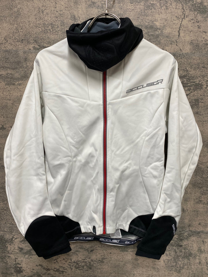 KE463 シマノ SHIMANO 長袖 サイクルジャケット 白 M 裏起毛 フェイスカバー