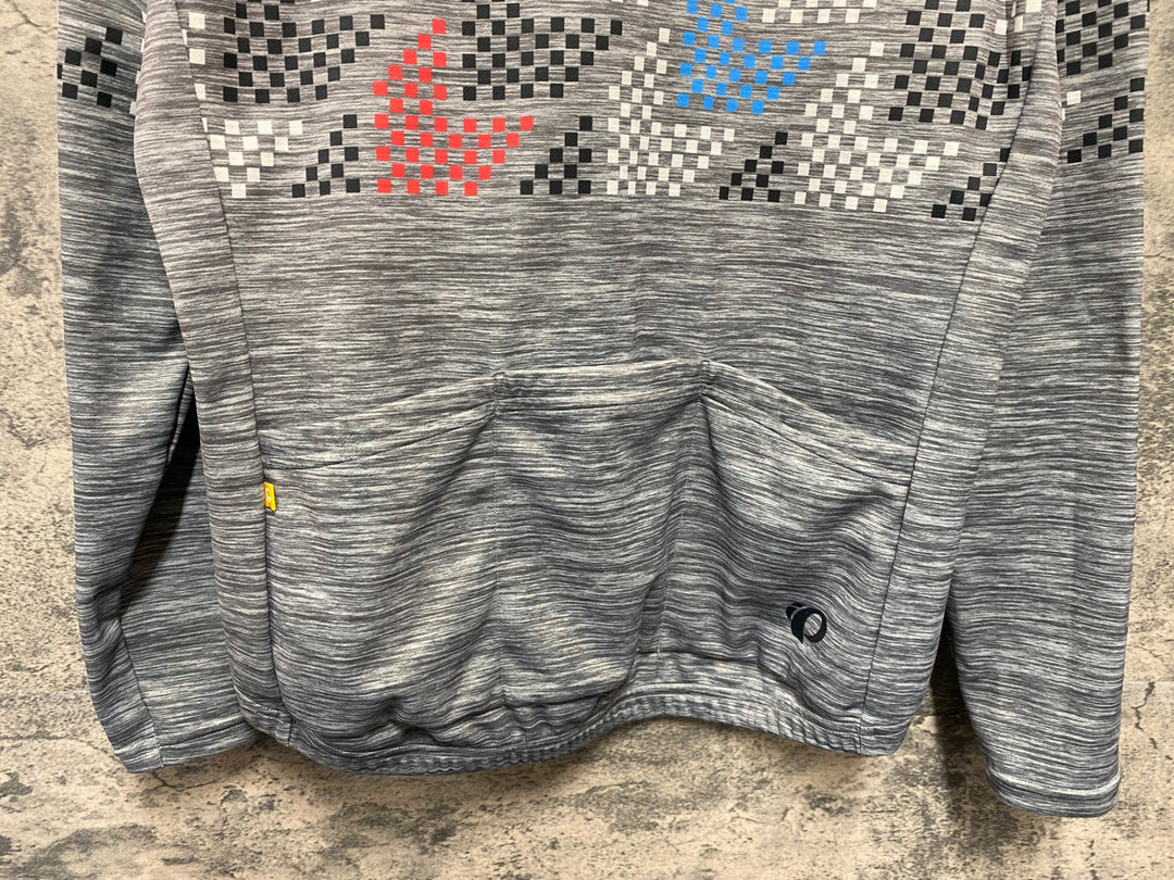 JT317 パールイズミ PEARL iZUMi 長袖 サイクルジャージ グレー L 裏起毛