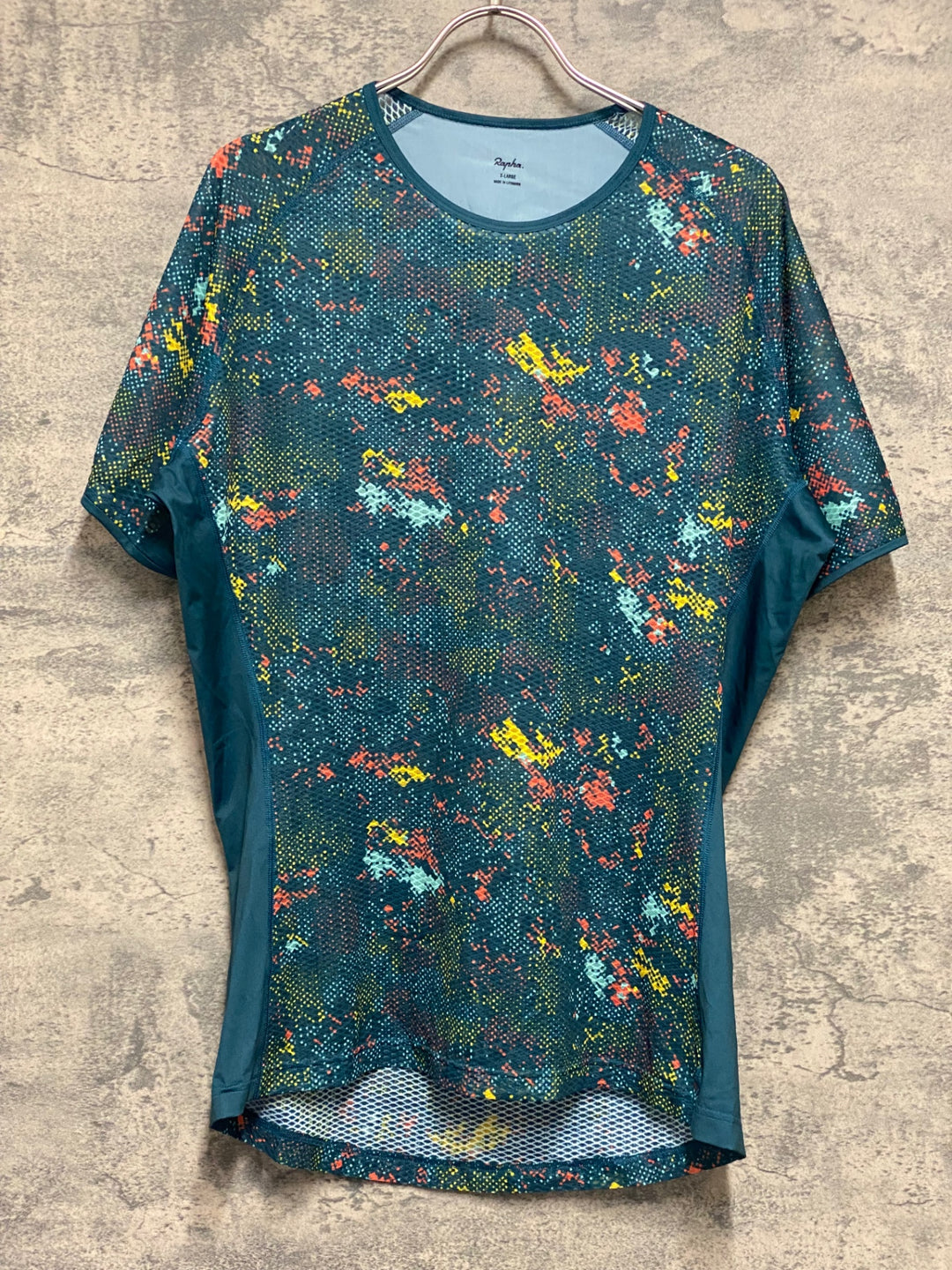 KI193 ラファ Rapha PRESTIGE PRO TEAM BASE LAYER SHORT SLEEVE 半袖 ベースレイヤー 総柄 XL