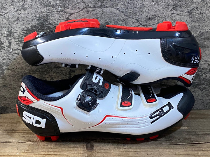 KG381 シディ SIDI TRACE MTB ビンディングシューズ 白 SPD EU45 ※ペン字あり