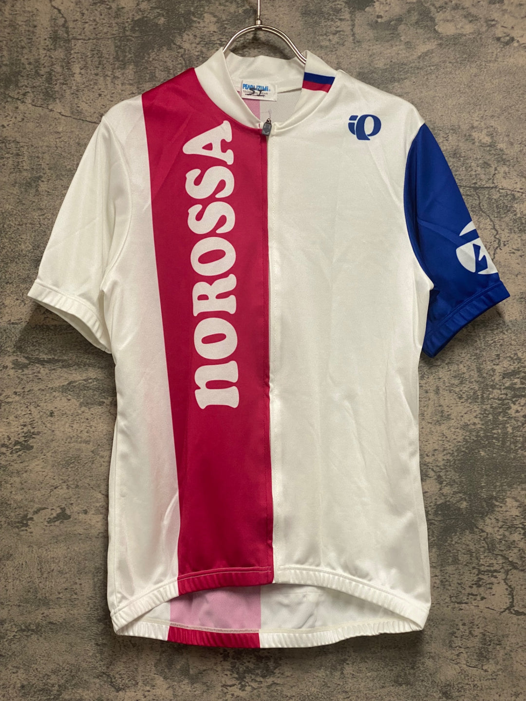 KE529 パールイズミ PEARL iZUMi 半袖 サイクルジャージ 白 赤 L ※ペン跡