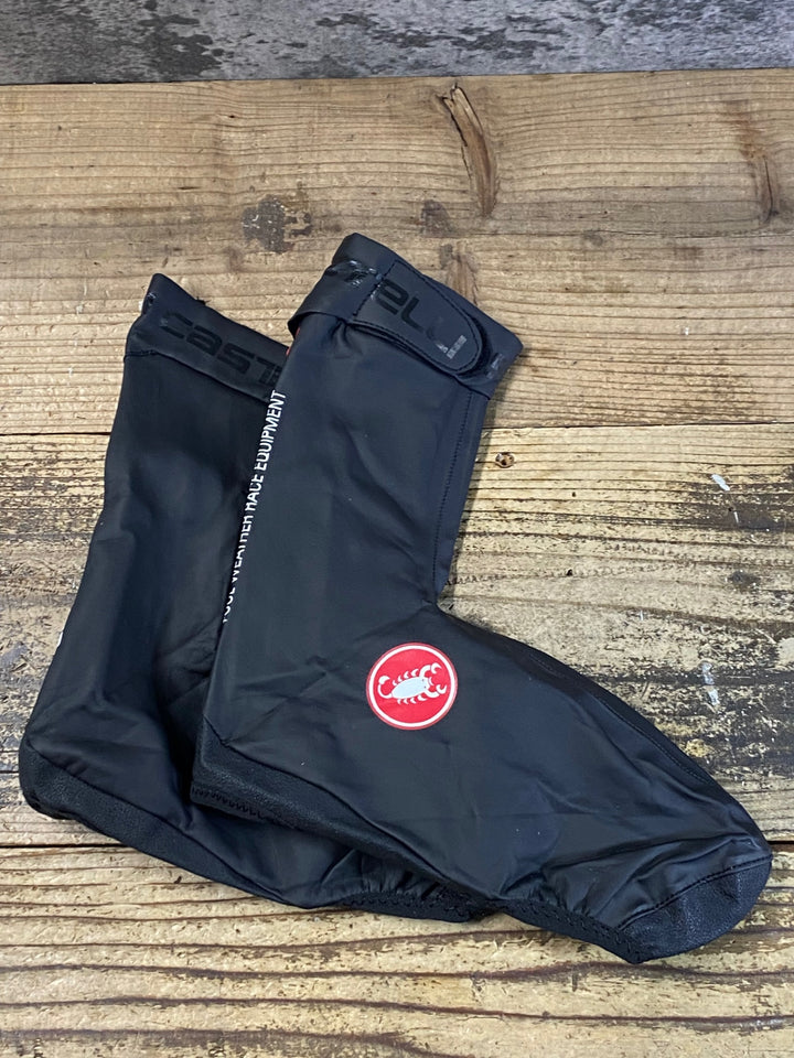 JT063 カステリ CASTELLI ROSSO CORSA シューズカバー 黒 L 裏起毛 汚れ