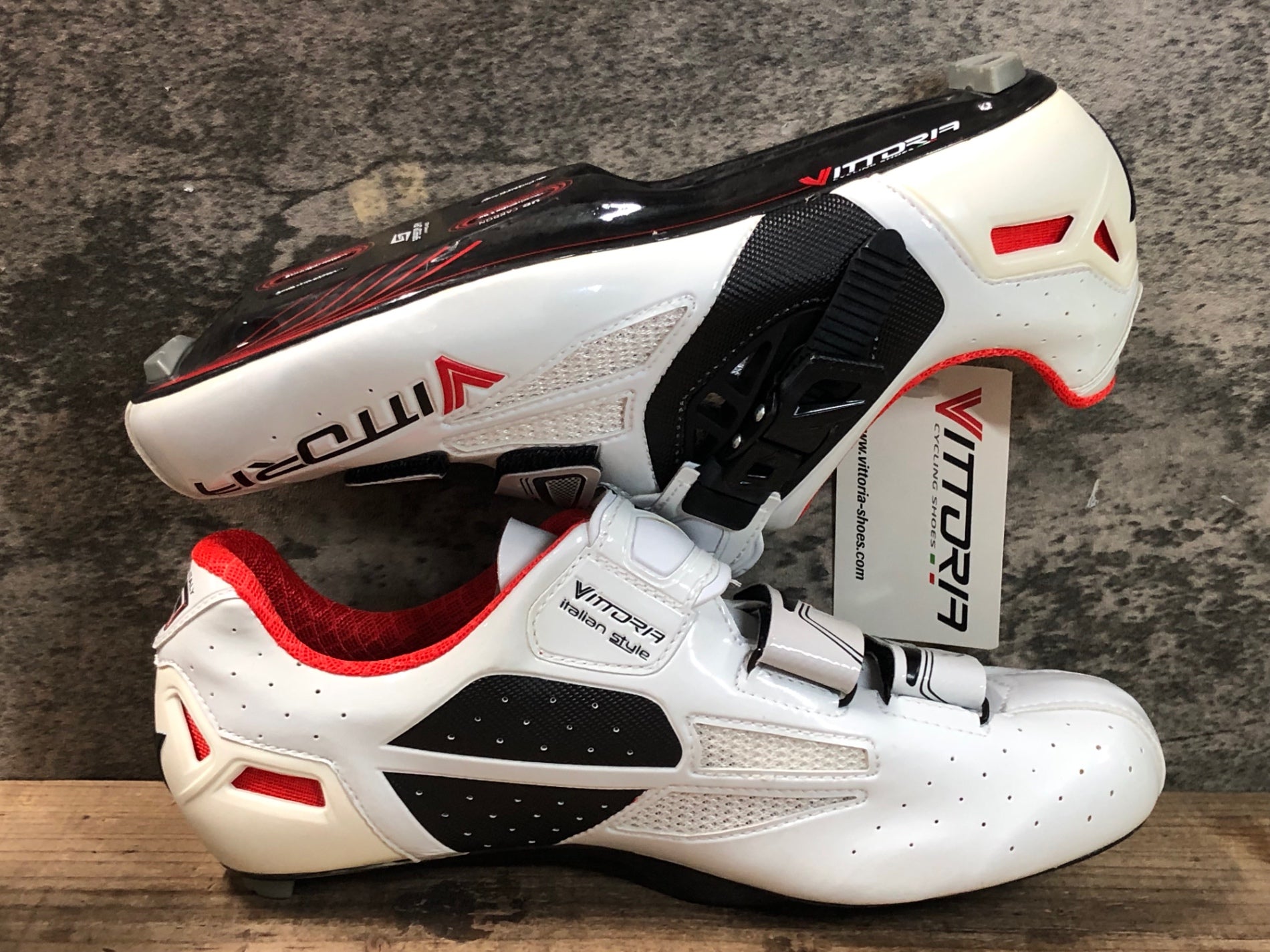 JU320 ヴィットリア Vittoria SPEED ビンディングシューズ 白 EU41 1/2