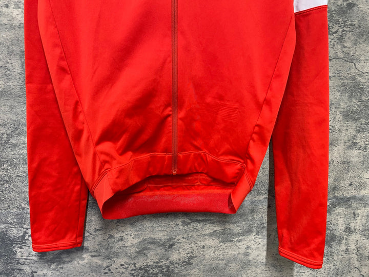 KB869 ラファ Rapha CORE LONG SLEEVE JERSEY 長袖 サイクルジャージ 赤 S 裏起毛
