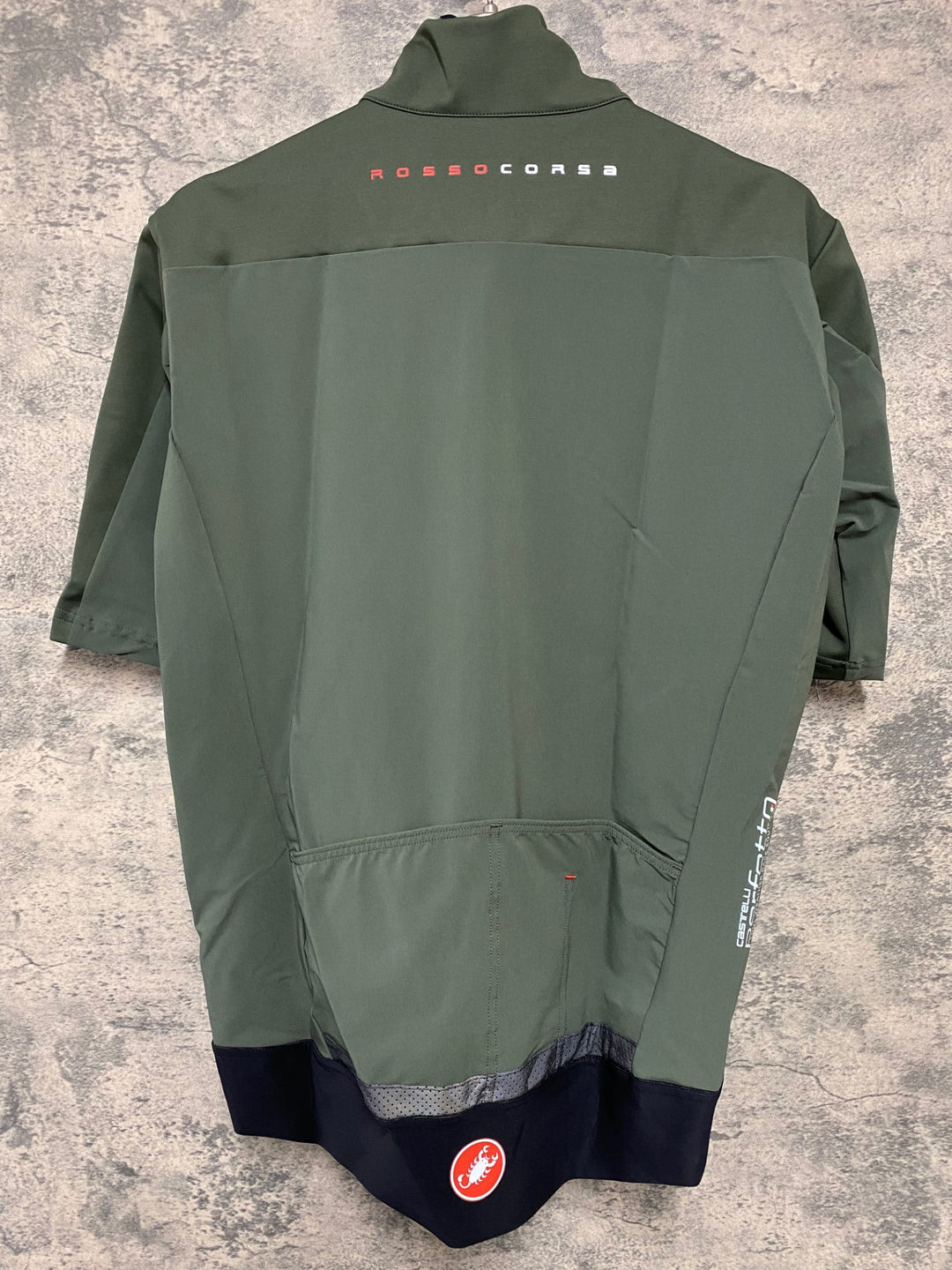 KD424 カステリ CASTELLI ロッソコルサ ROSSO CORSA PERFETTO RoS LIGHT 半袖 サイクルジャージ カーキ M