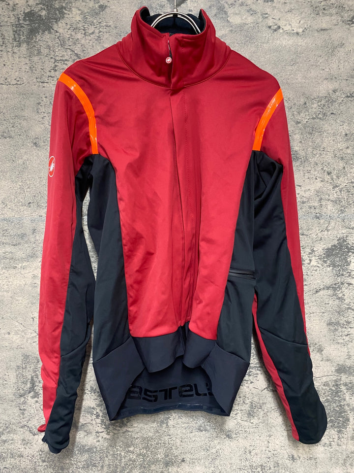 KB689 カステリ CASTELLI Alpha RoS 2 Rosso Corsa GORE-TEX INFINIUM 長袖 サイクルジャケット 裏起毛 赤 M
