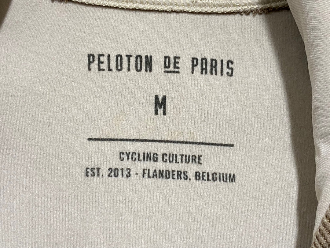 JR934 プロトンドパリ  PELOTON DE PARIS 長袖 サイクルジャージ ベージュ M 裏起毛 コーデュロイ