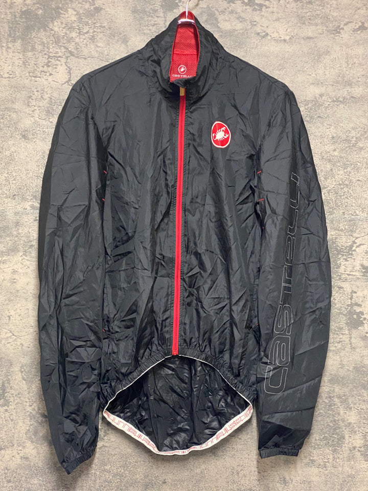 KN376 カステリ CASTELLI ウインドブレーカー 黒 M